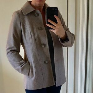 London fog khaki color coat- size small